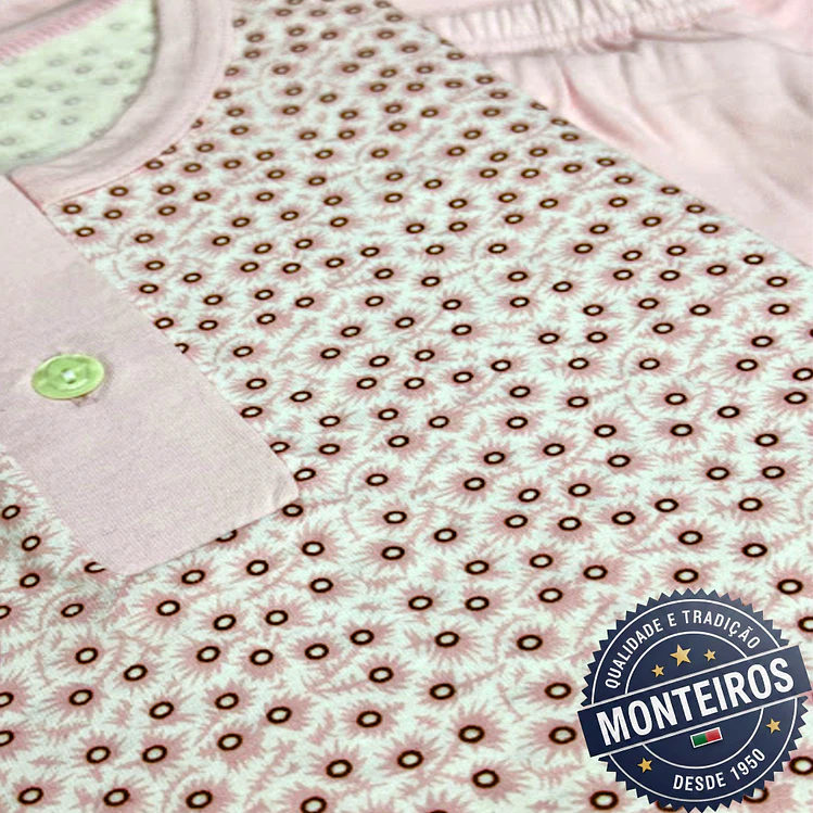 Pijama senhora básico manga comprida e calça 3