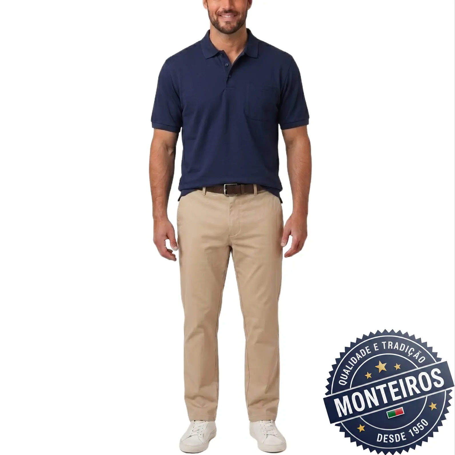 Polo de Homem Económico Lisos Monteiros 7