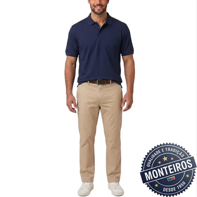 Polo de Homem Económico Lisos Monteiros 7