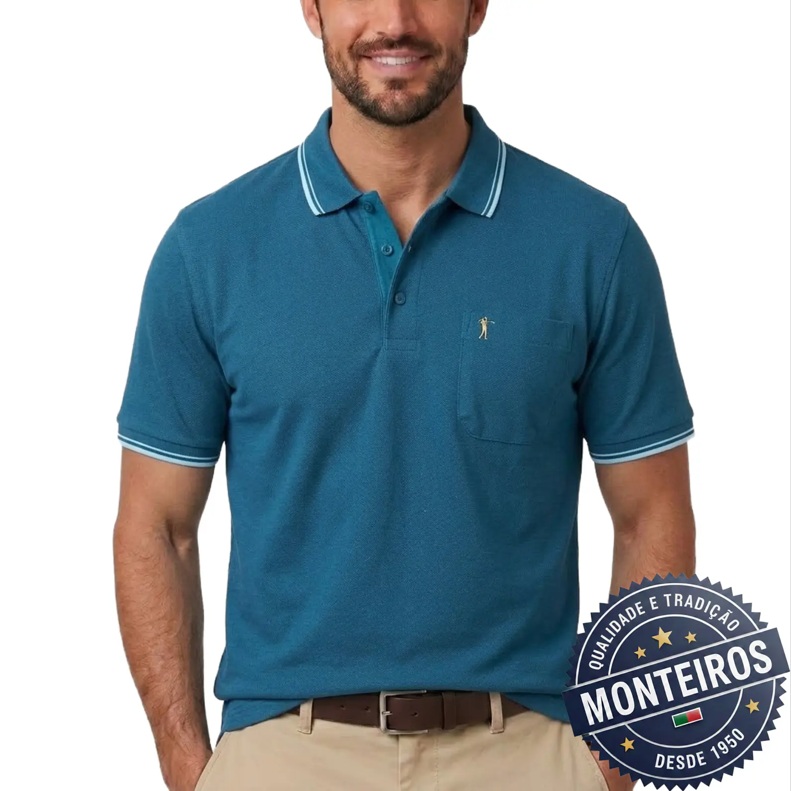 Polo de Homem Económico Lisos Monteiros 5