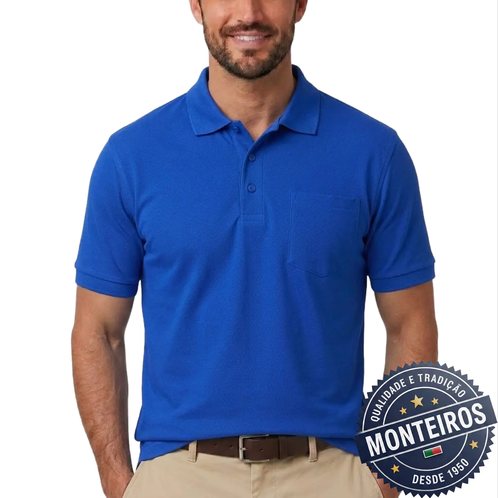 Polo de Homem Económico Lisos Monteiros 2
