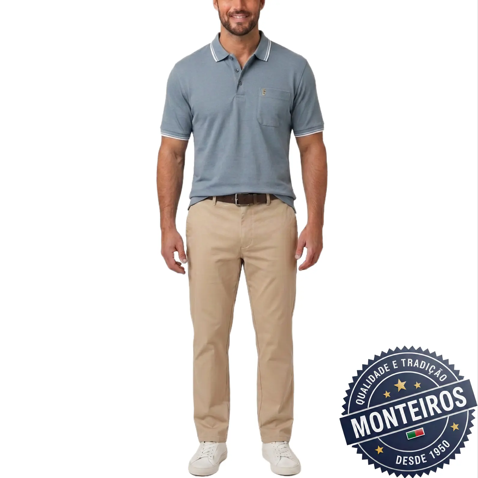 Polo de Homem Económico Lisos Monteiros 13