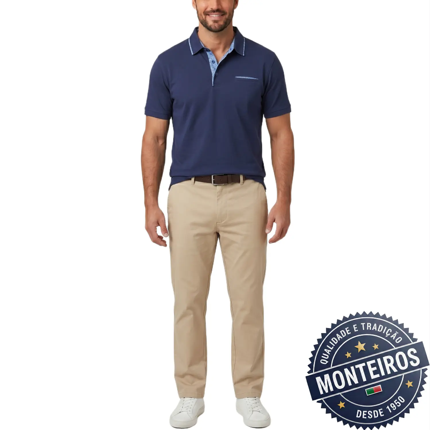 Polo de homem com detalhes Monteiros 1