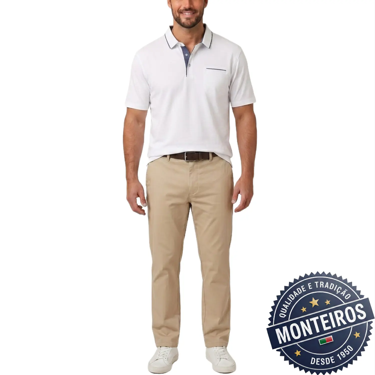 Polo de homem com detalhes Monteiros 4