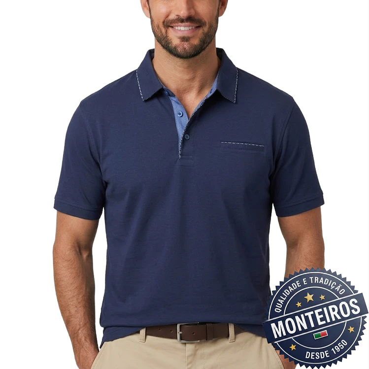 Polo de homem com detalhes Monteiros 2