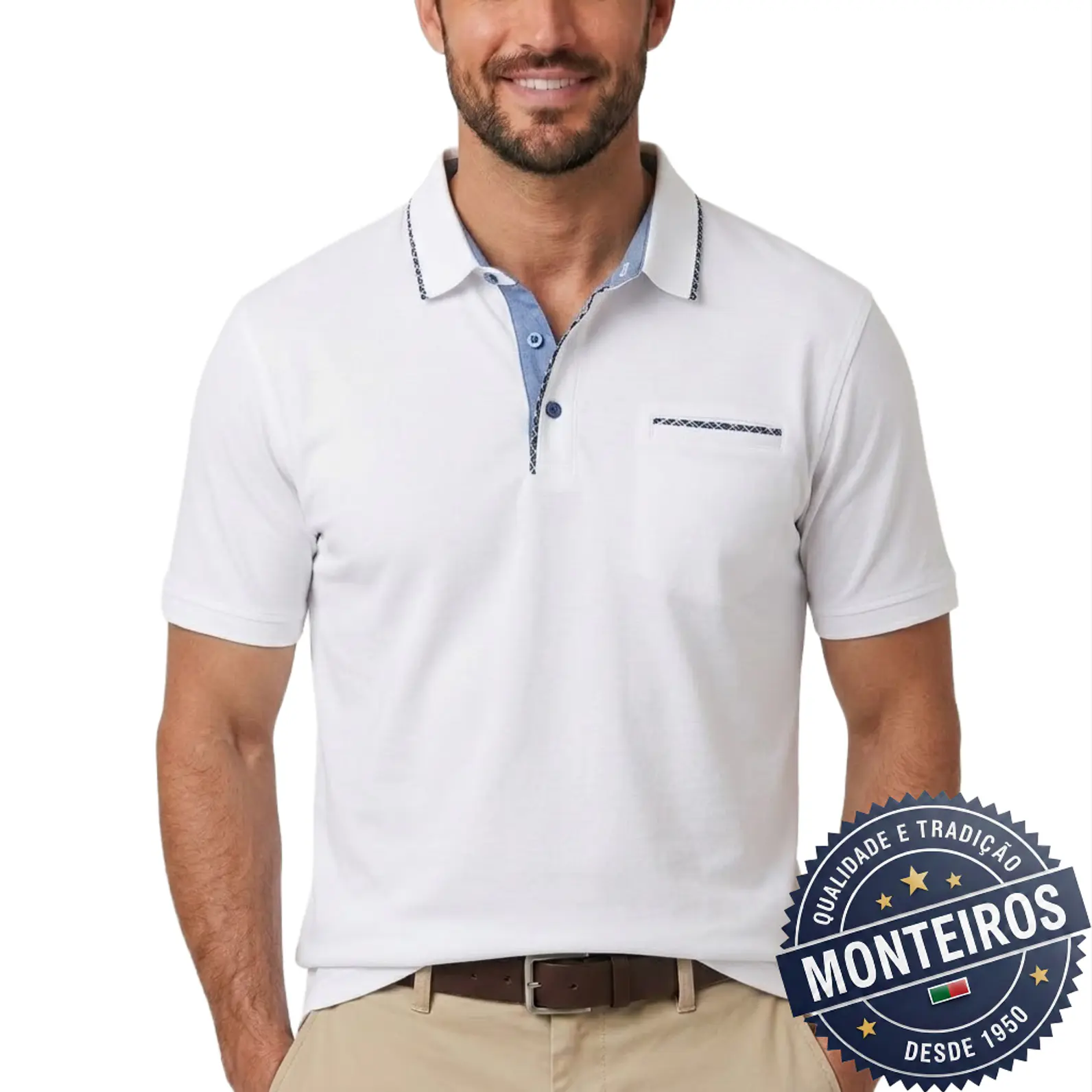 Polo de Homem com Detalhes Monteiros 5