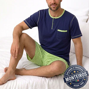 Pijama de Homem de Meia Manga e Calção- SAMFER S319