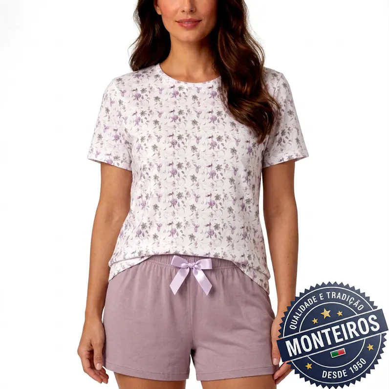 Pijama de Senhora de Meia Manga e Calção - AGOSTINNI PS48003 2