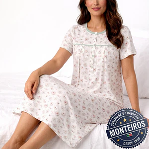 Camisa de Noite de Senhora de Meia Manga - AGOSTINNI CS48053