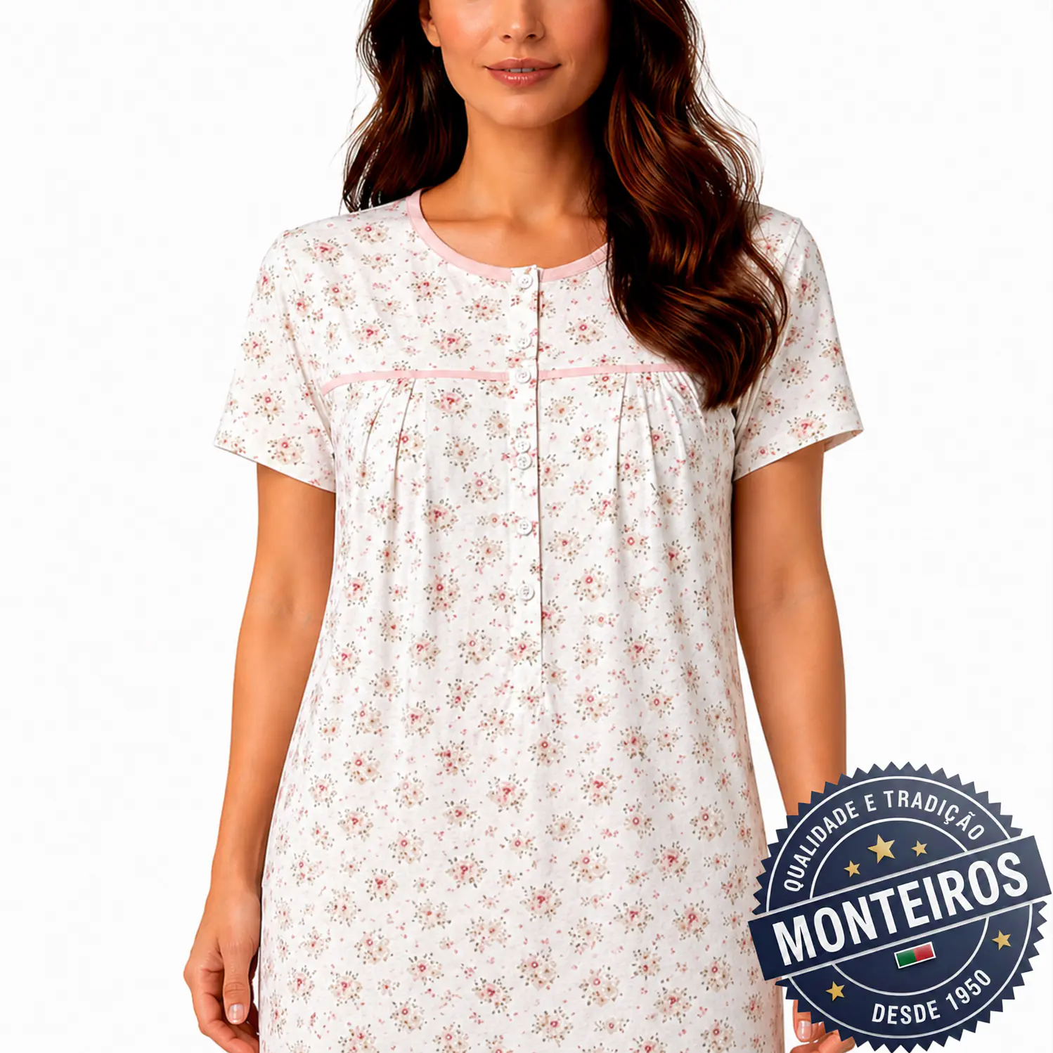 Camisa de noite de senhora meia manga 5