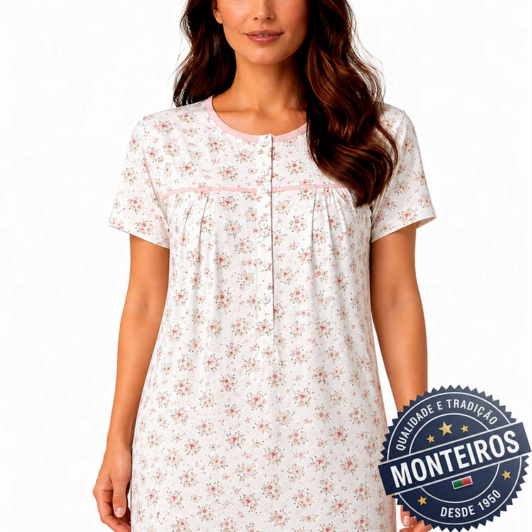 Camisa de noite de senhora meia manga 5
