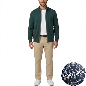 Casaco de Homem Liso com Fecho - SILFIDE R1013