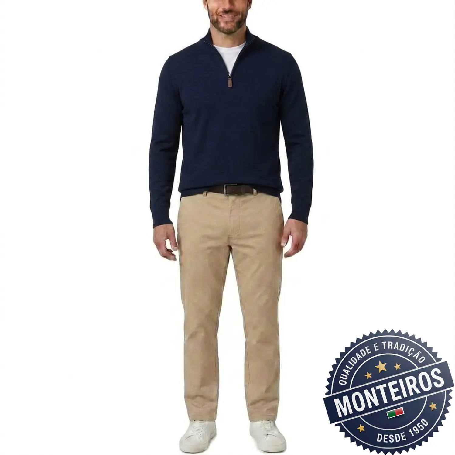 Polo homem liso com fecho 4