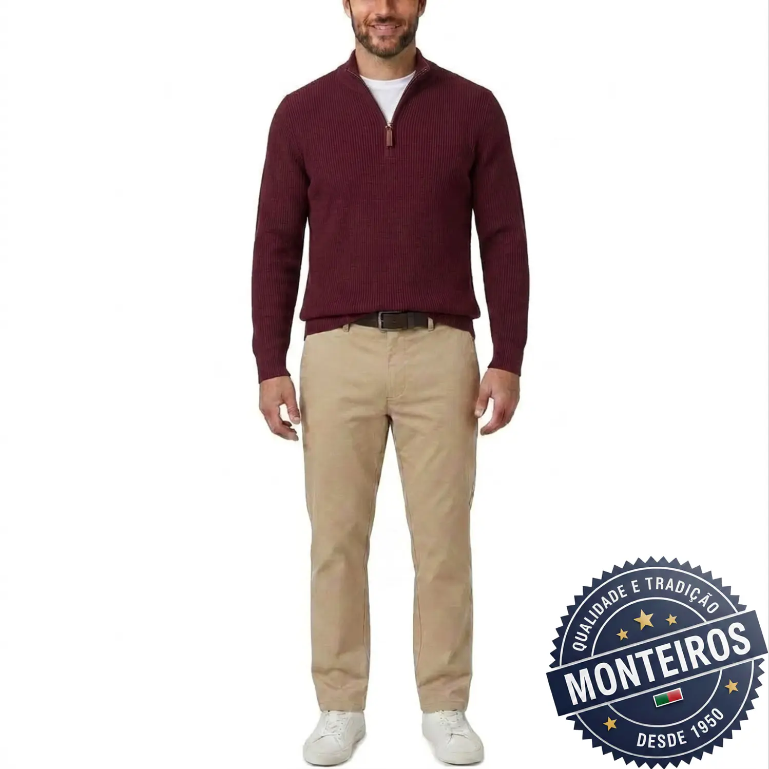 Polo homem liso com fecho 7