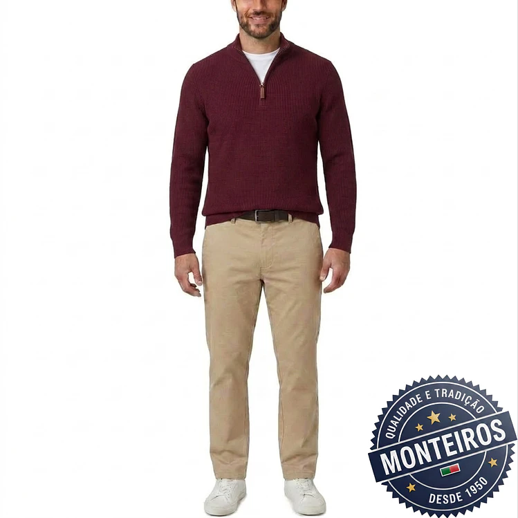 Polo homem liso com fecho 7