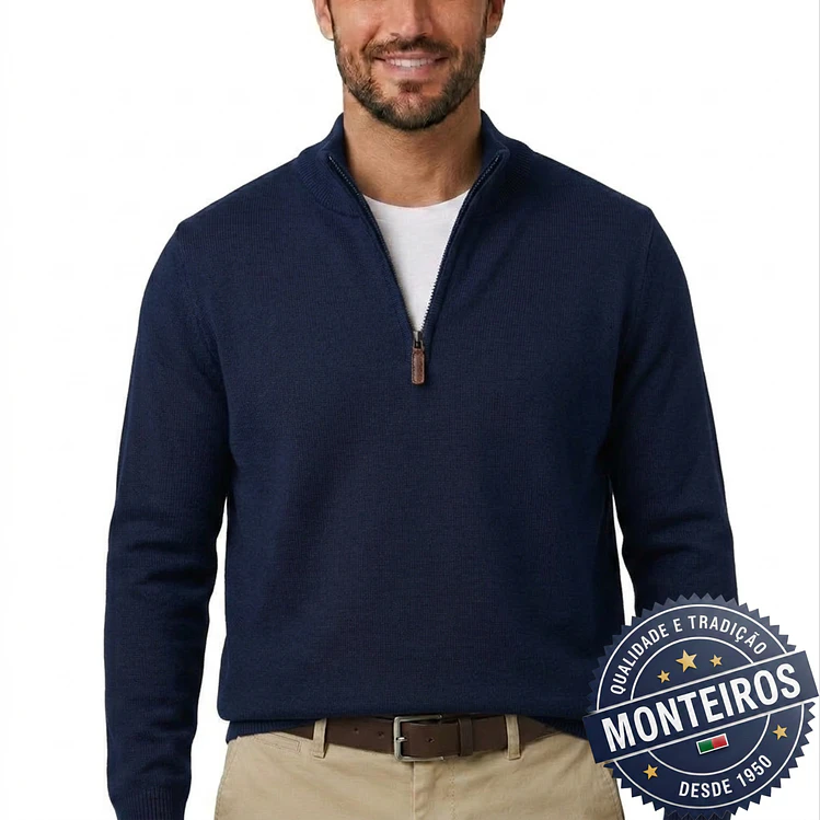 Polo homem liso com fecho 5