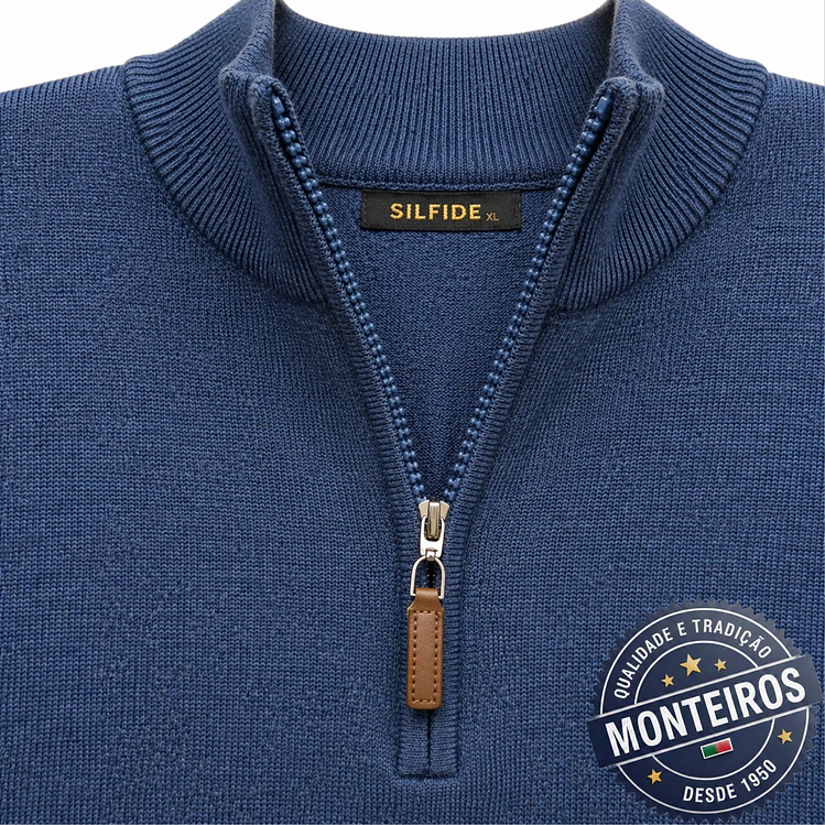 Polo homem liso com fecho 12