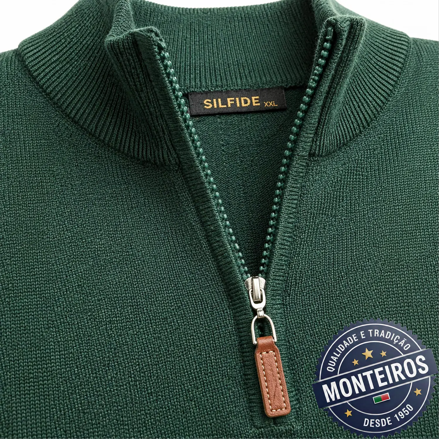 Polo homem liso com fecho 3