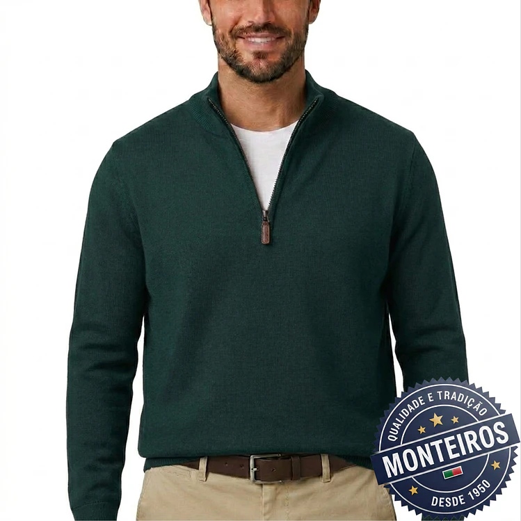 Polo homem liso com fecho 2