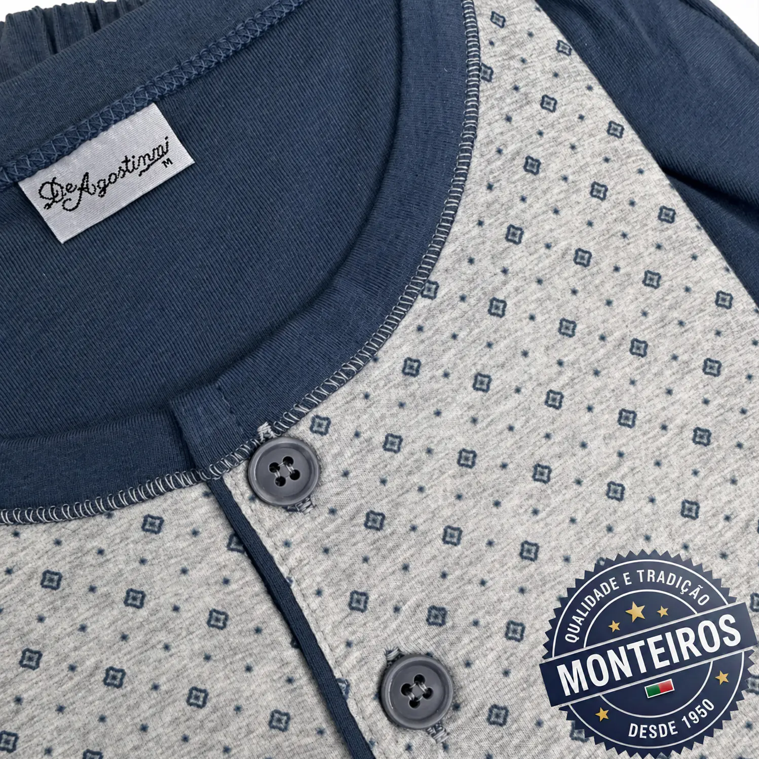 Pijama homem fantasia meia manga e calção 6