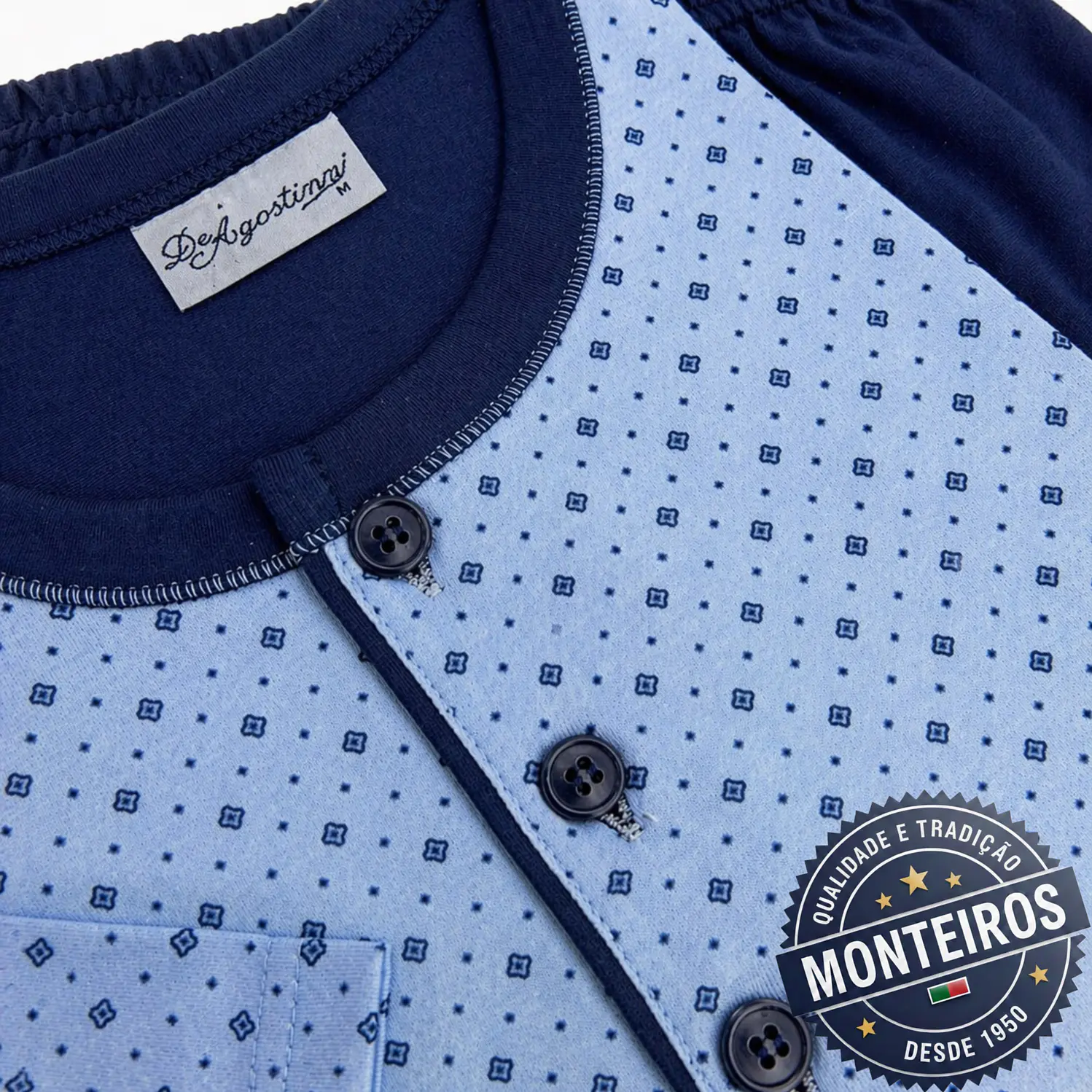 Pijama homem fantasia meia manga e calção 3