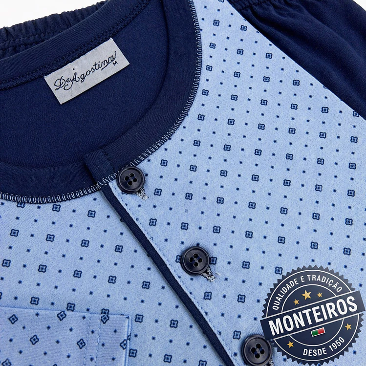 Pijama homem fantasia meia manga e calção 3