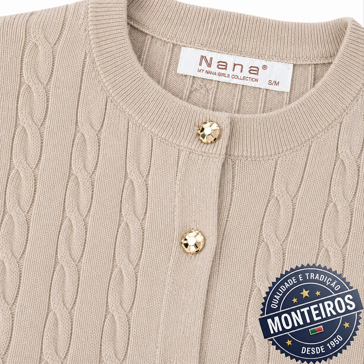 Casaco senhora trançado algodão 9