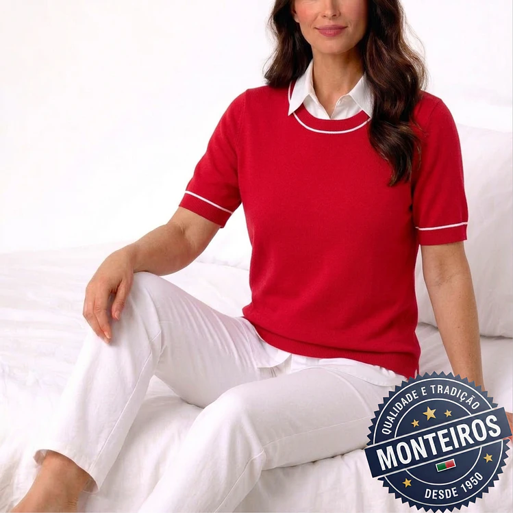 Camisola senhora meia manga básica 2