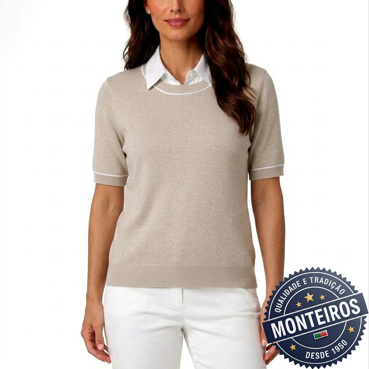 Camisola senhora meia manga básica 10