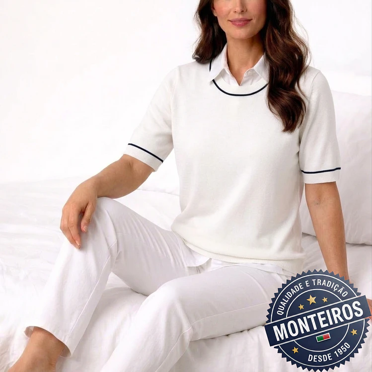 Camisola senhora meia manga básica 8