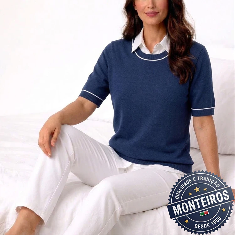 Camisola senhora meia manga básica 5