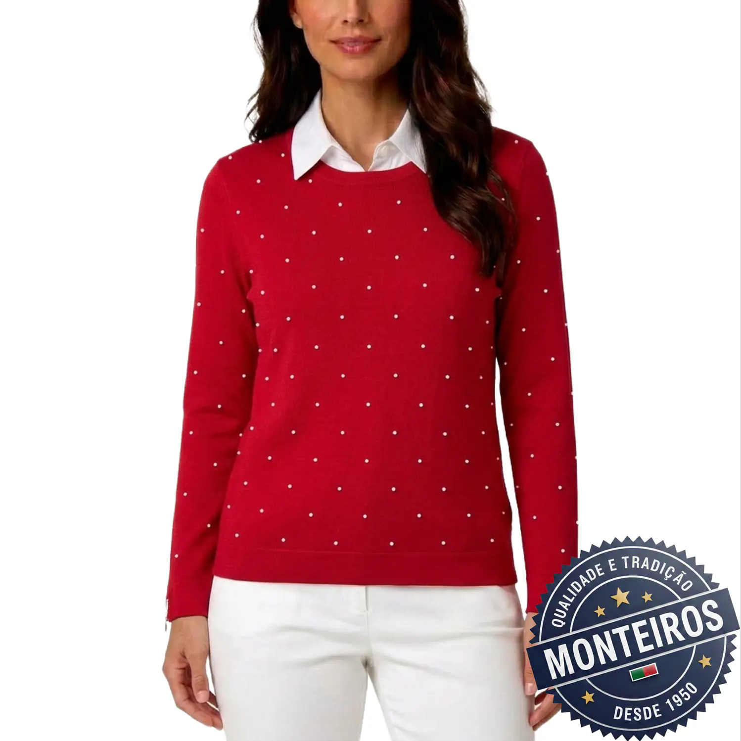 Camisola senhora meia manga pintas 7