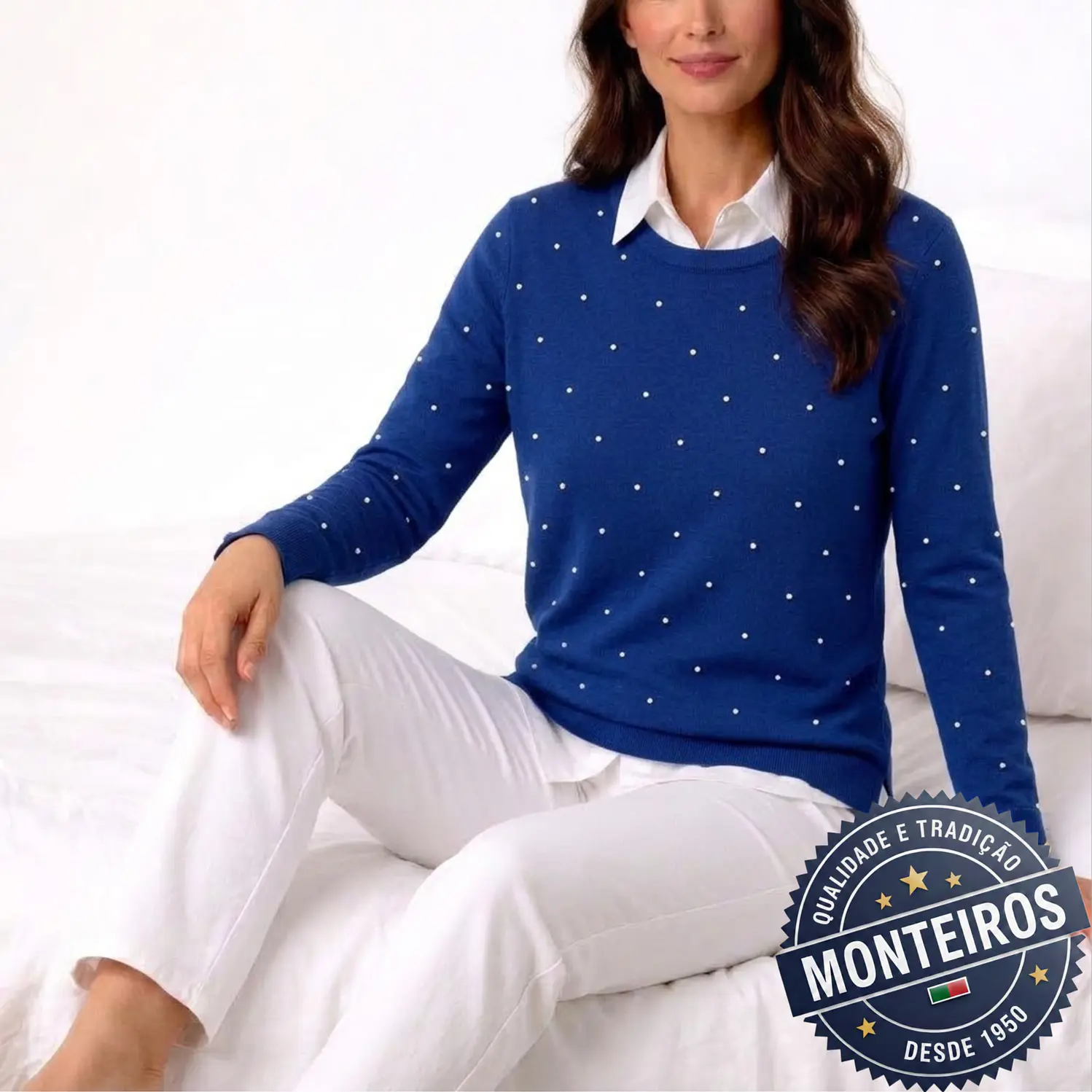 Camisola senhora meia manga pintas 2