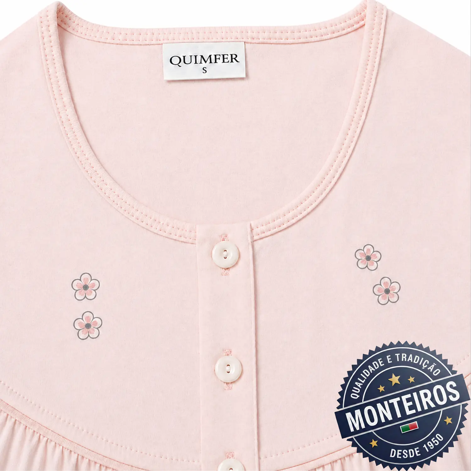 Camisa de noite de senhora flôr meia manga 3
