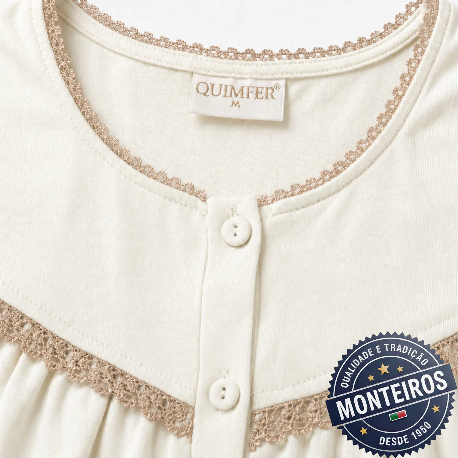Camisa de noite de senhora jugo de renda alça 9