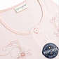 Camisa de noite de senhora floral artístico com manga - Thumbnail 12