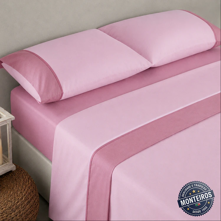 Jogo de cama liso - casal - AMO 2