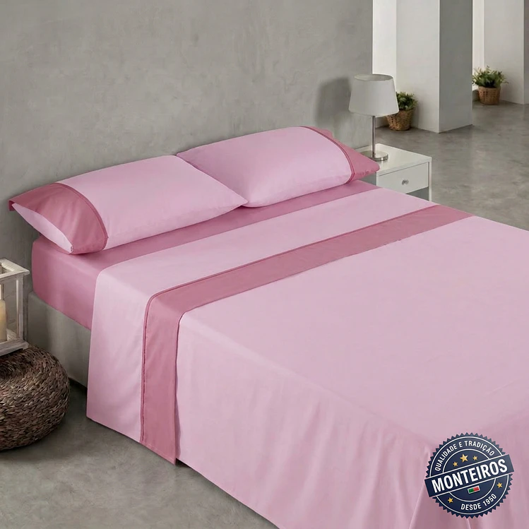 Jogo de cama liso - casal - AMO 1