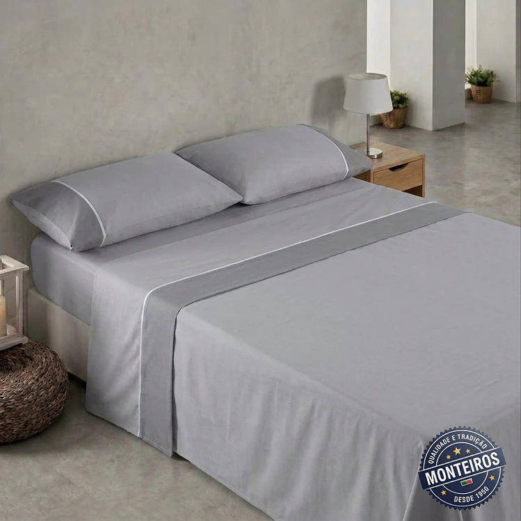 Jogo de cama liso - casal - AMO 3