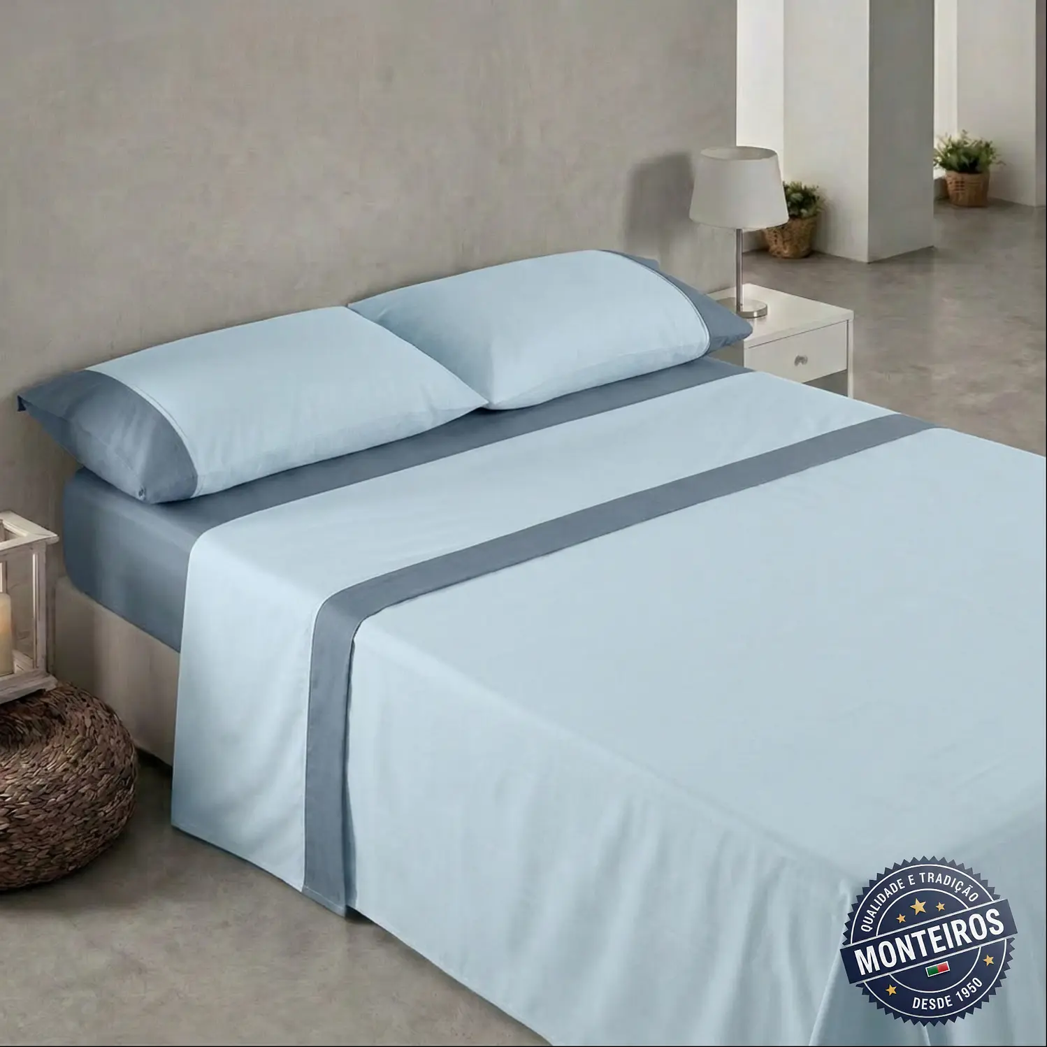Jogo de cama liso - casal - AMO 7