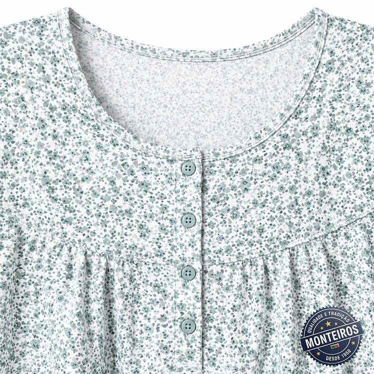 Camisa de noite de senhora meia manga - Monteiros 6