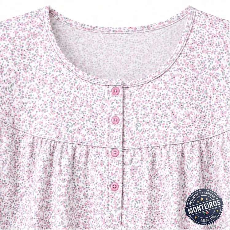 Camisa de noite de senhora meia manga - Monteiros 9
