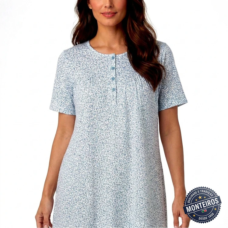 Camisa de noite de senhora meia manga - Monteiros 5