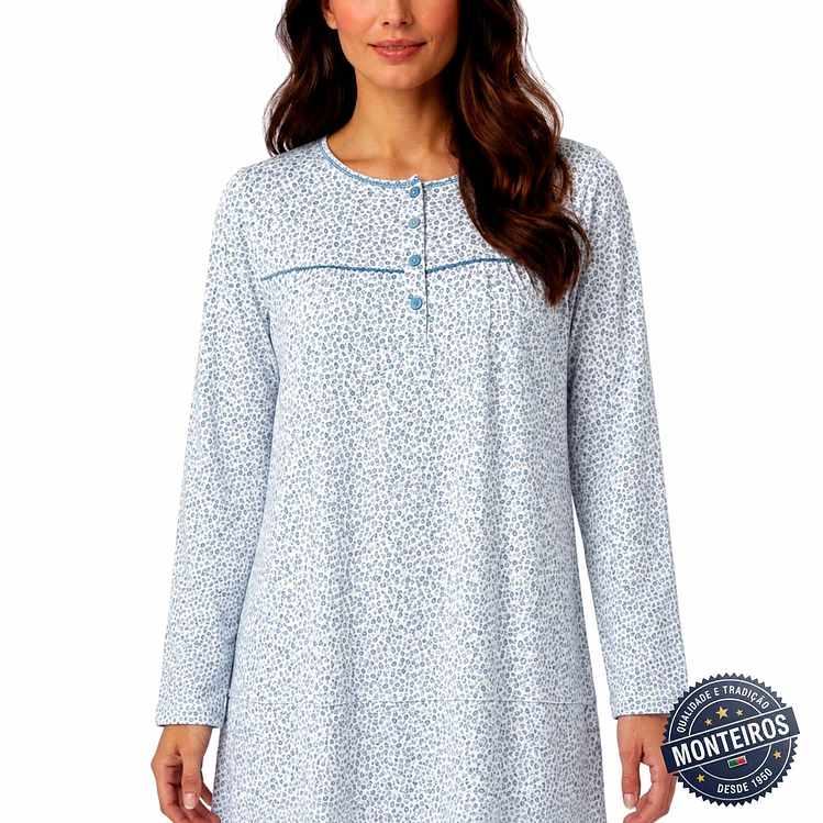 Camisa de noite de senhora com manga - Monteiros 2