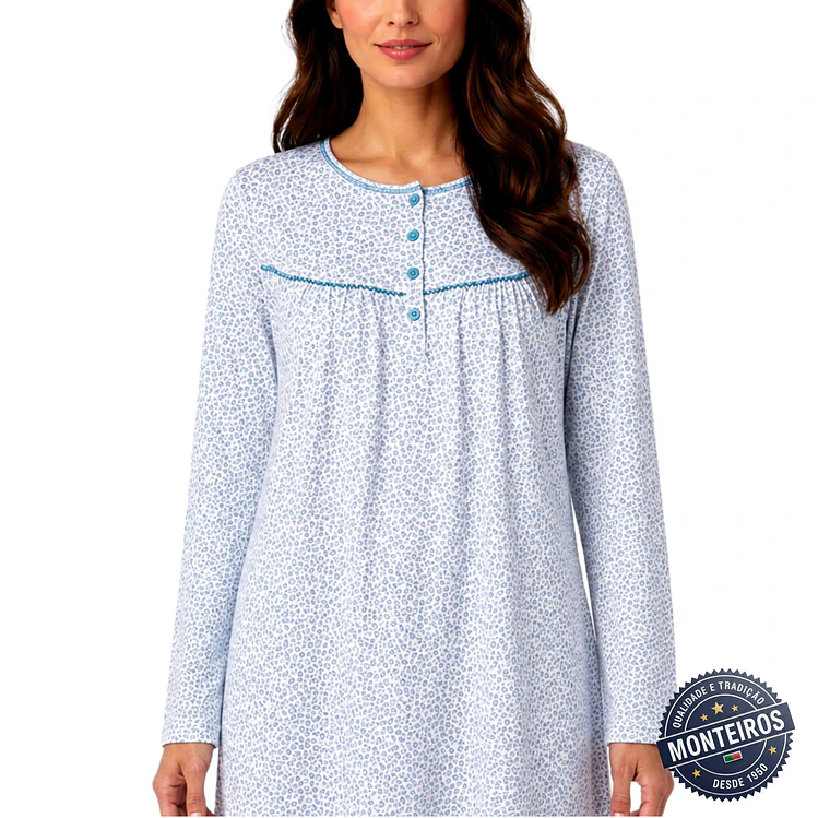 Camisa de noite de senhora com manga - Monteiros 8