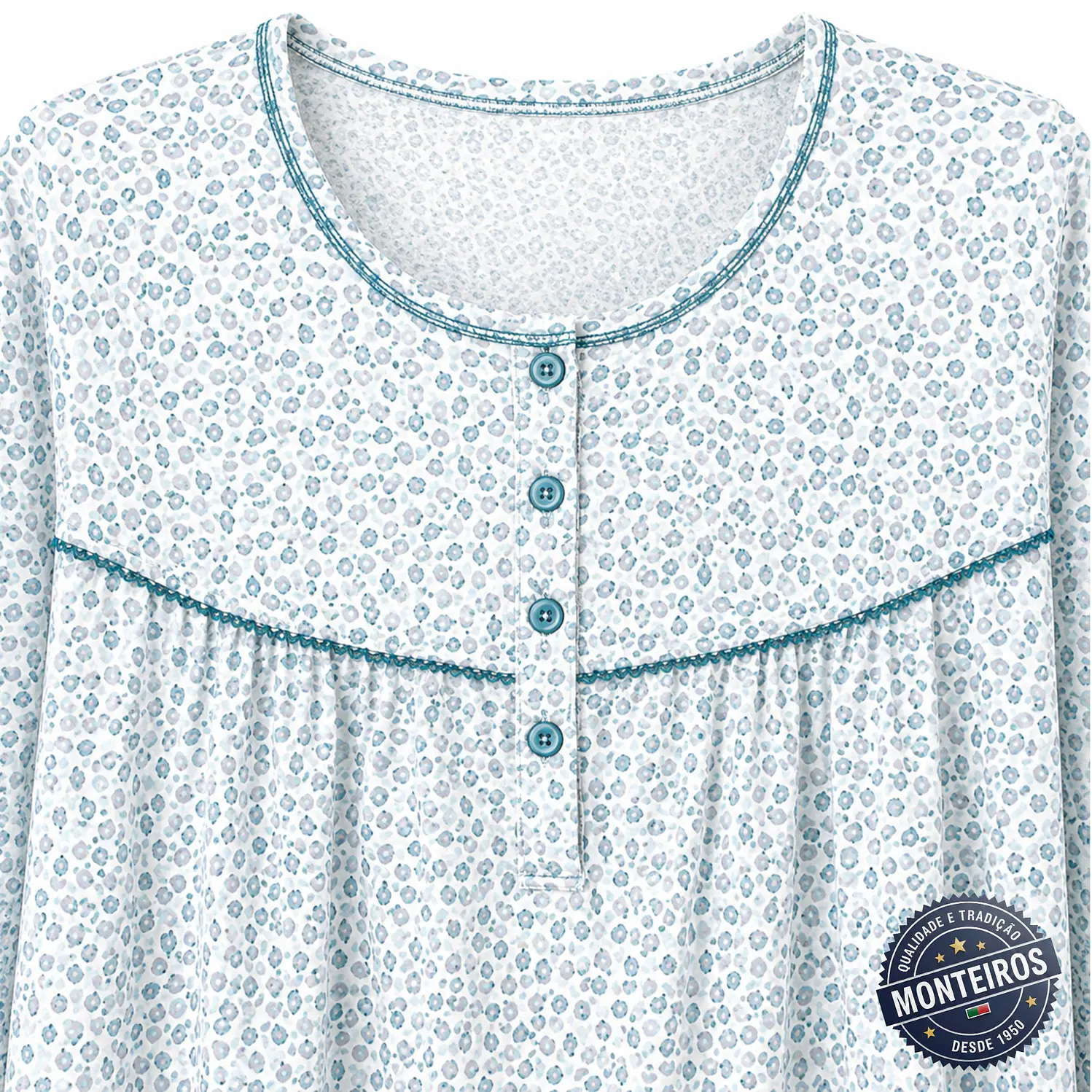 Camisa de noite de senhora com manga - Monteiros 9