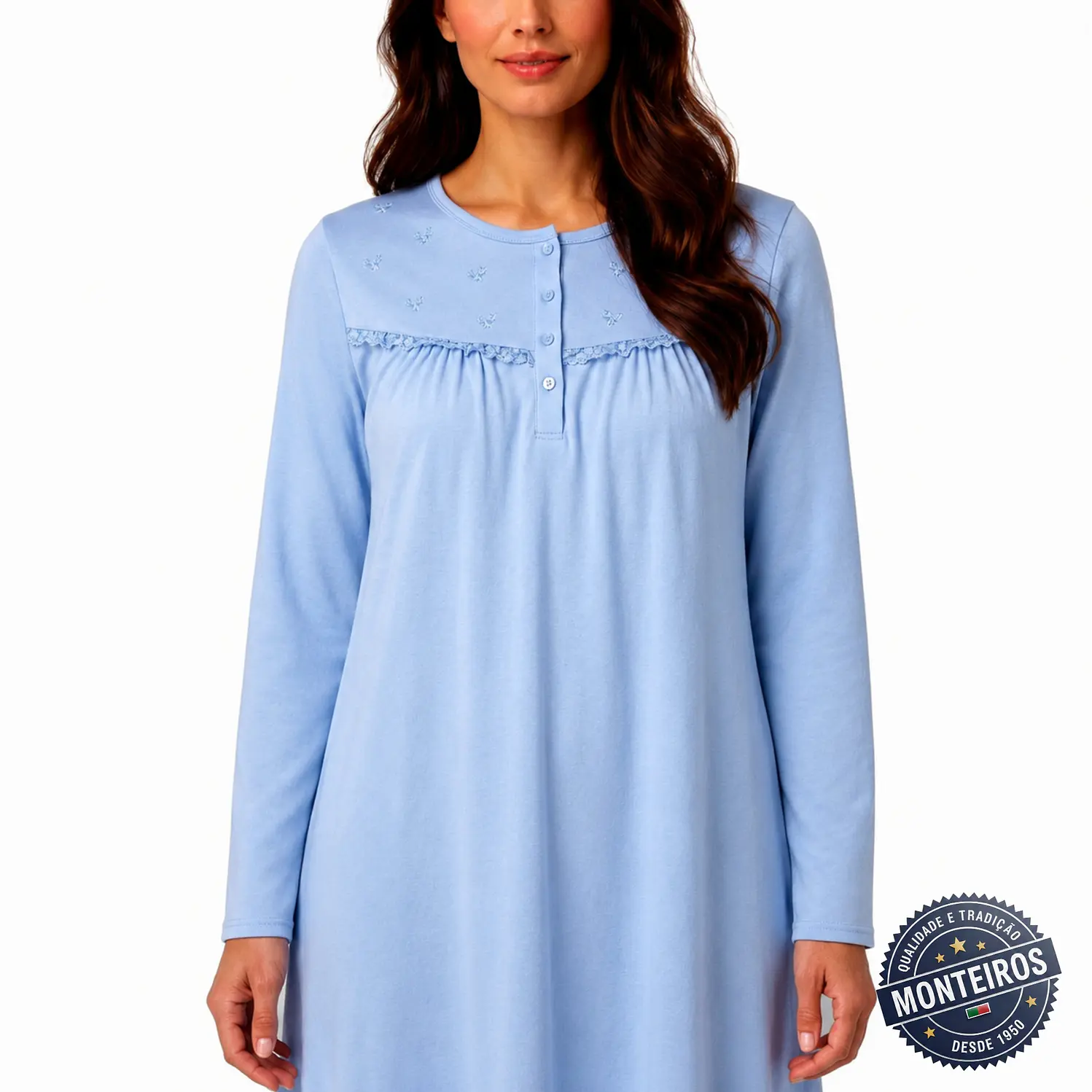 Camisa de noite de senhora com manga - Monteiros 5