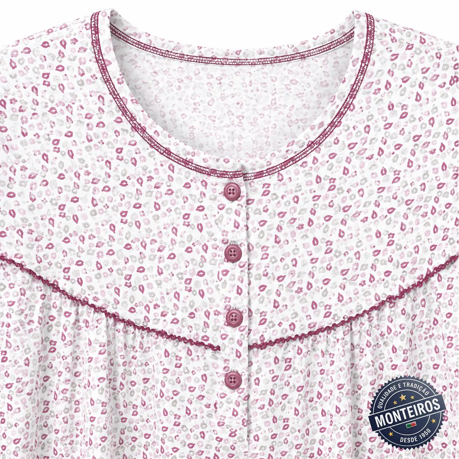 Camisa de noite de senhora com manga - Monteiros 12