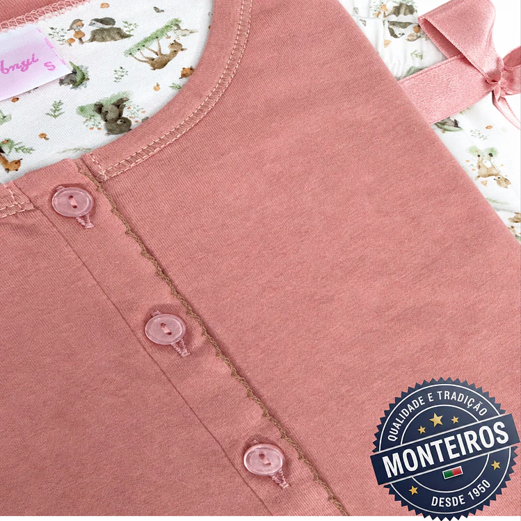 Pijama senhora Bamby meia manga e calção 6
