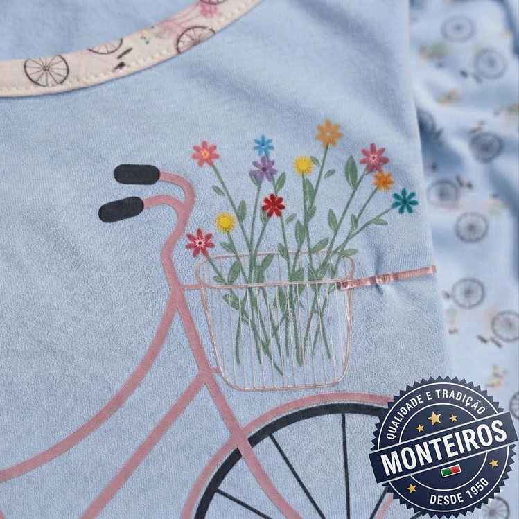Pijama senhora Bicicleta alças e calção 3